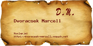 Dvoracsek Marcell névjegykártya