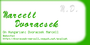 marcell dvoracsek business card